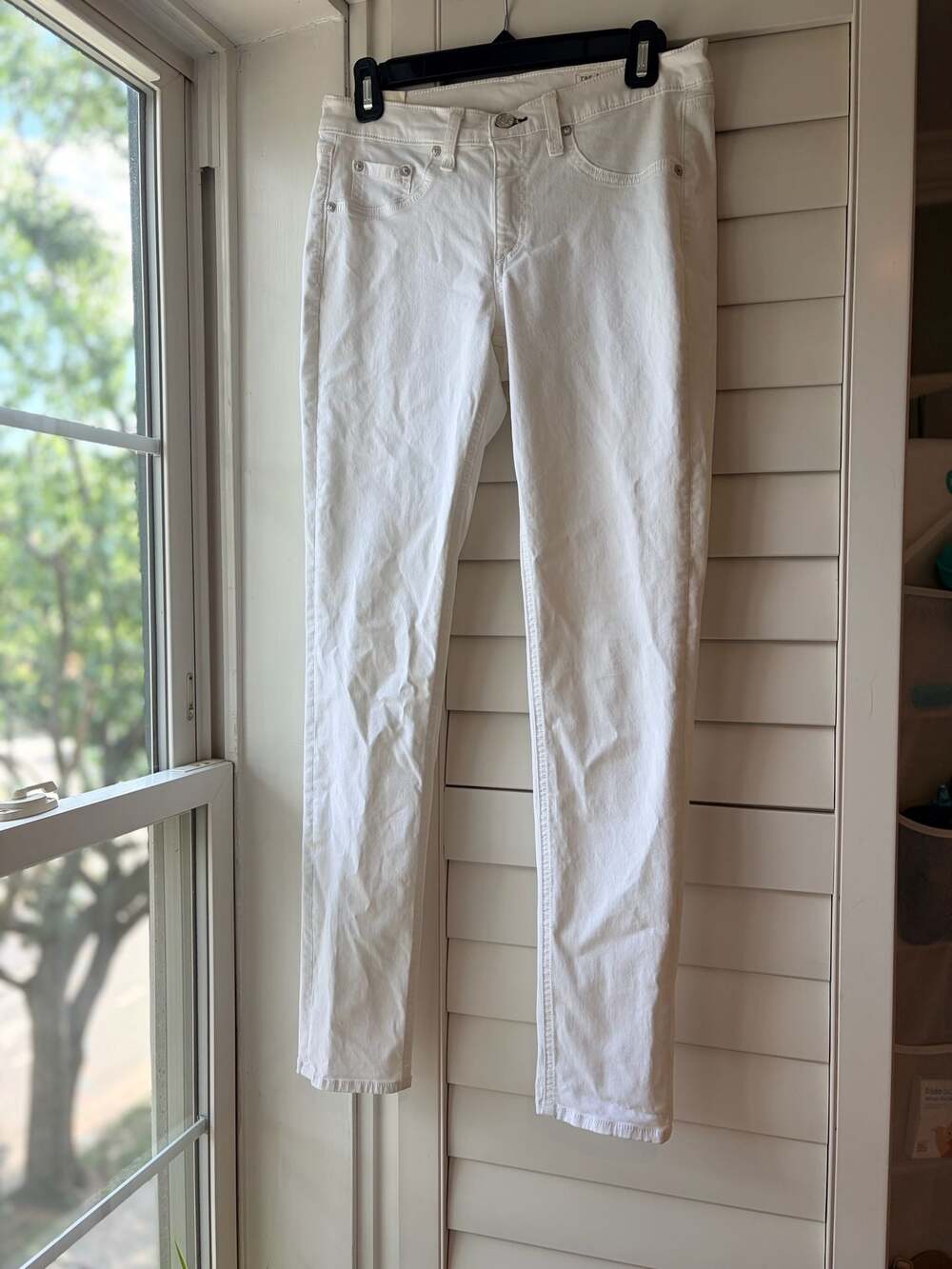 Rag & Bone White Denim Skinny Jeans Size 28 Capsule Wardrobe Staple Fall Boot